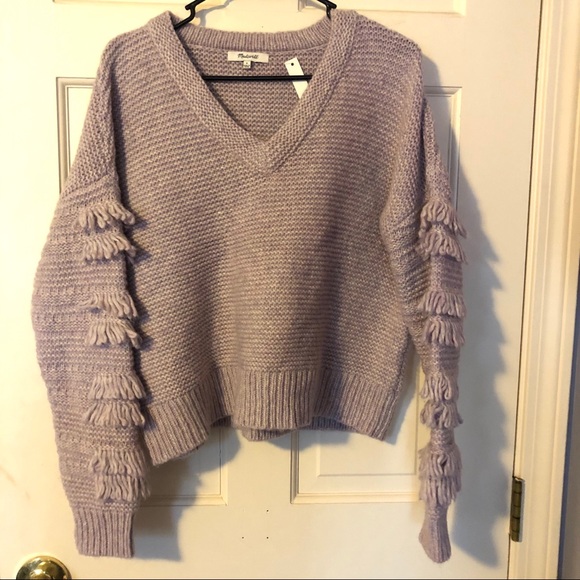 guc madewell Fringe sleeve pullover sweater - Picture 5 of 8